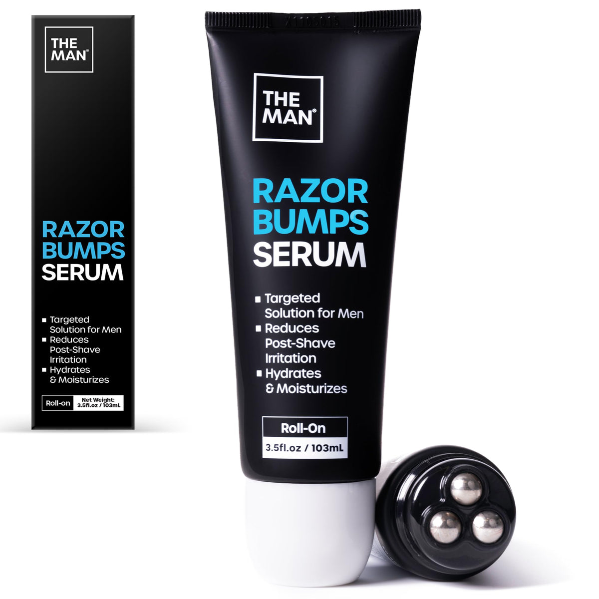 Sérum Vanibiss rouleau métallique pour apaiser irritations après rasage et prévenir poils incarnés.