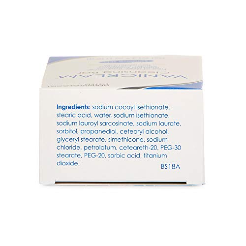 Vanicream barre nettoyante routine sensible, dermatologiquement testée.