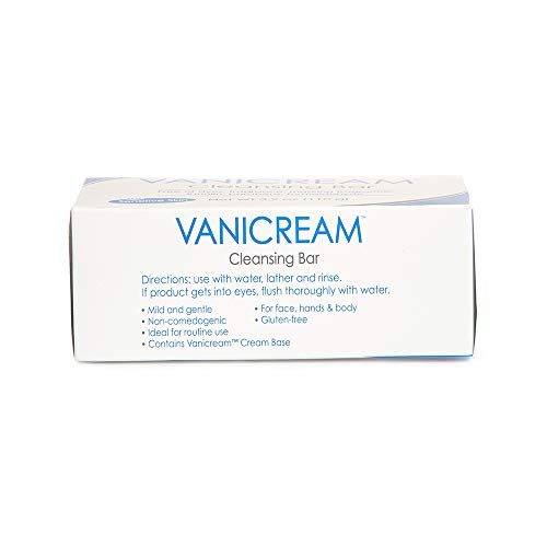 Vanicream barre nettoyante sans huile, maintien de la peau confortable.