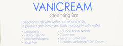Vanicream barre texture cremeuse pour peau sensible, lavage doux.