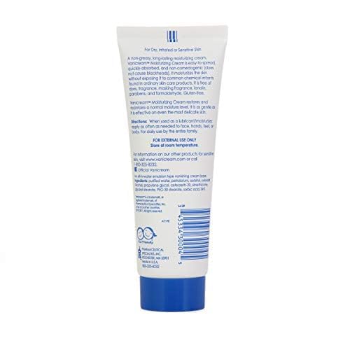 Étiquette Vanicream sans parfum, composants simples pour peaux sensibles