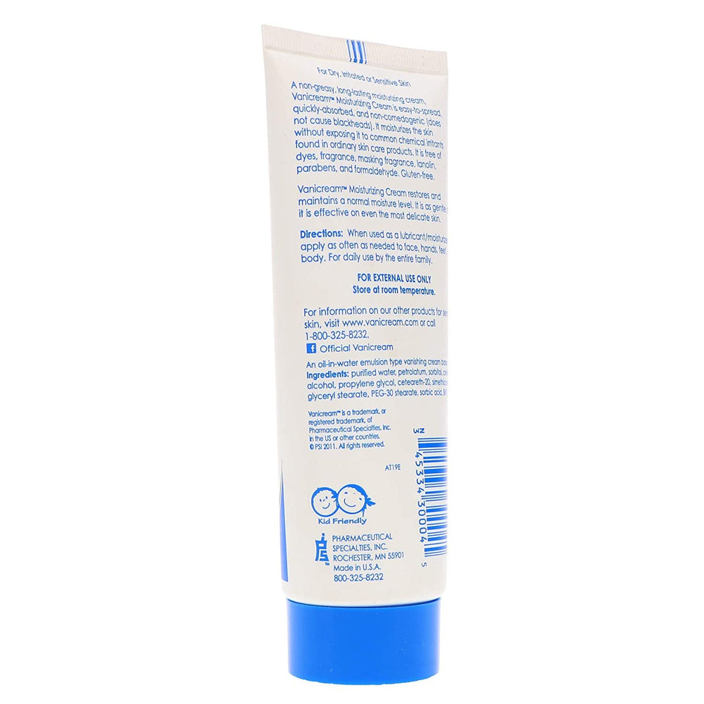 Vanicream sans parfum, soin doux pour peau sensible.