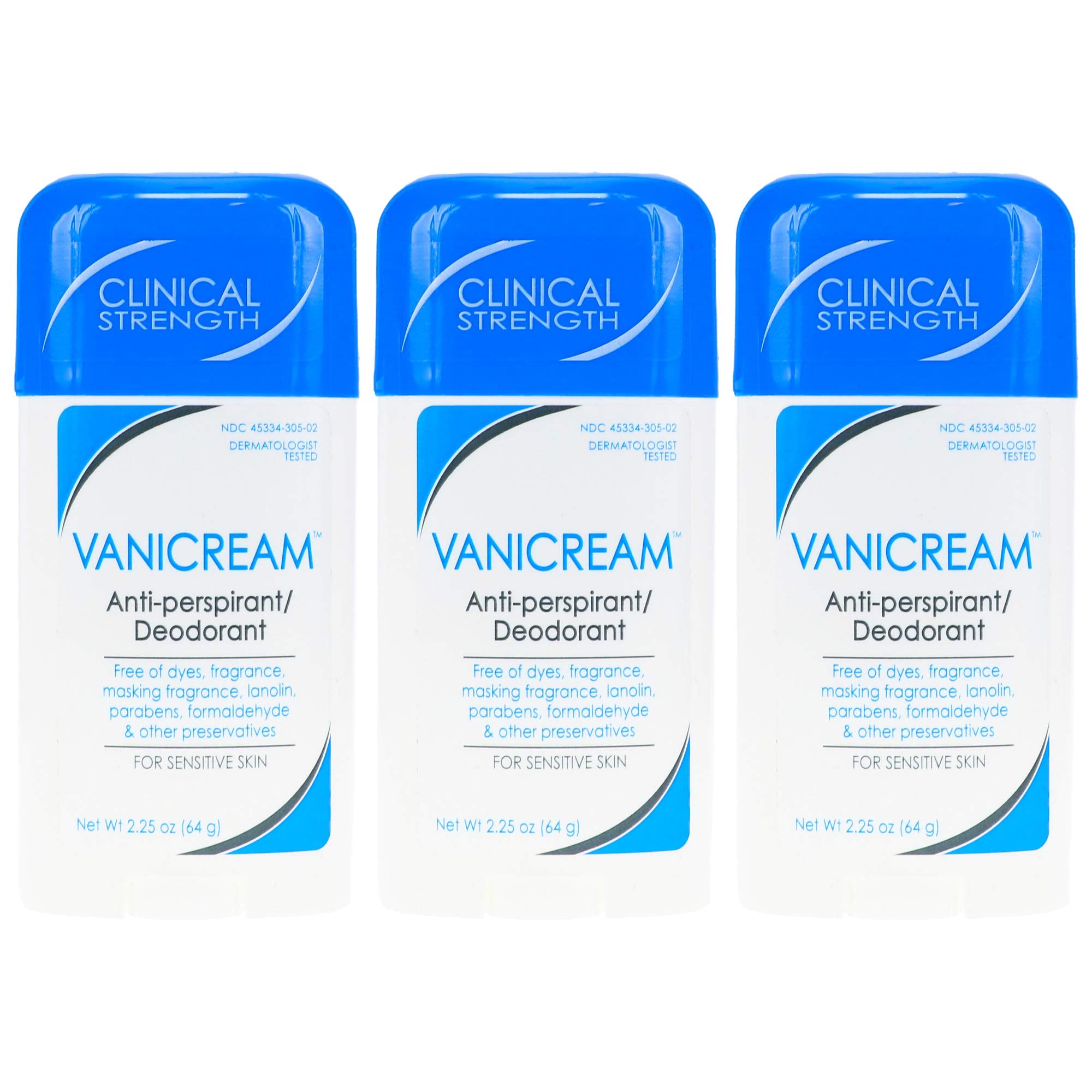 Vanicream déodorant-stick sans parfum offrant une protection quotidienne
