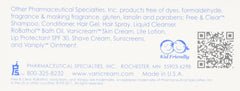 Vanicream emballage quatre barres, économie et praticité.