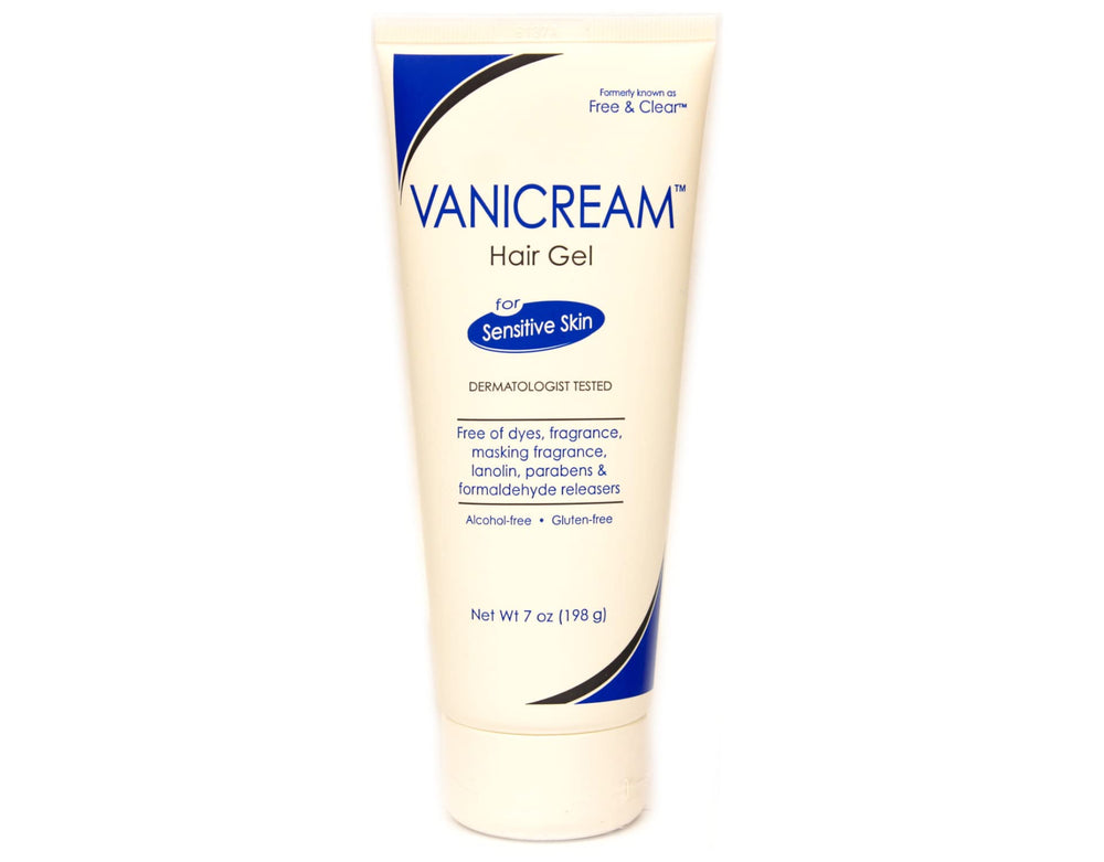 Vanicream Gel Coiffant, bouteille posée, contrôle longue durée sans résidu.