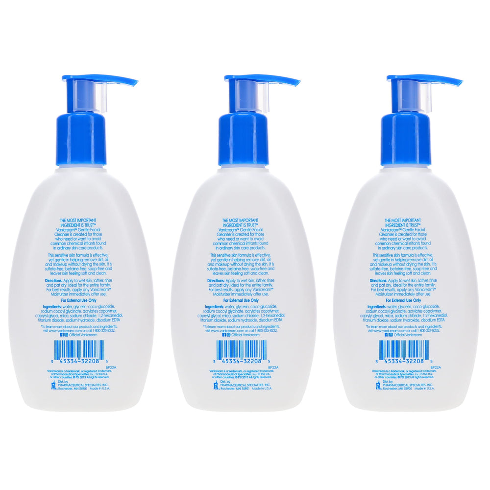 Vanicream Nettoyant Visage Doux - mousse riche avec eau dure ou douce.