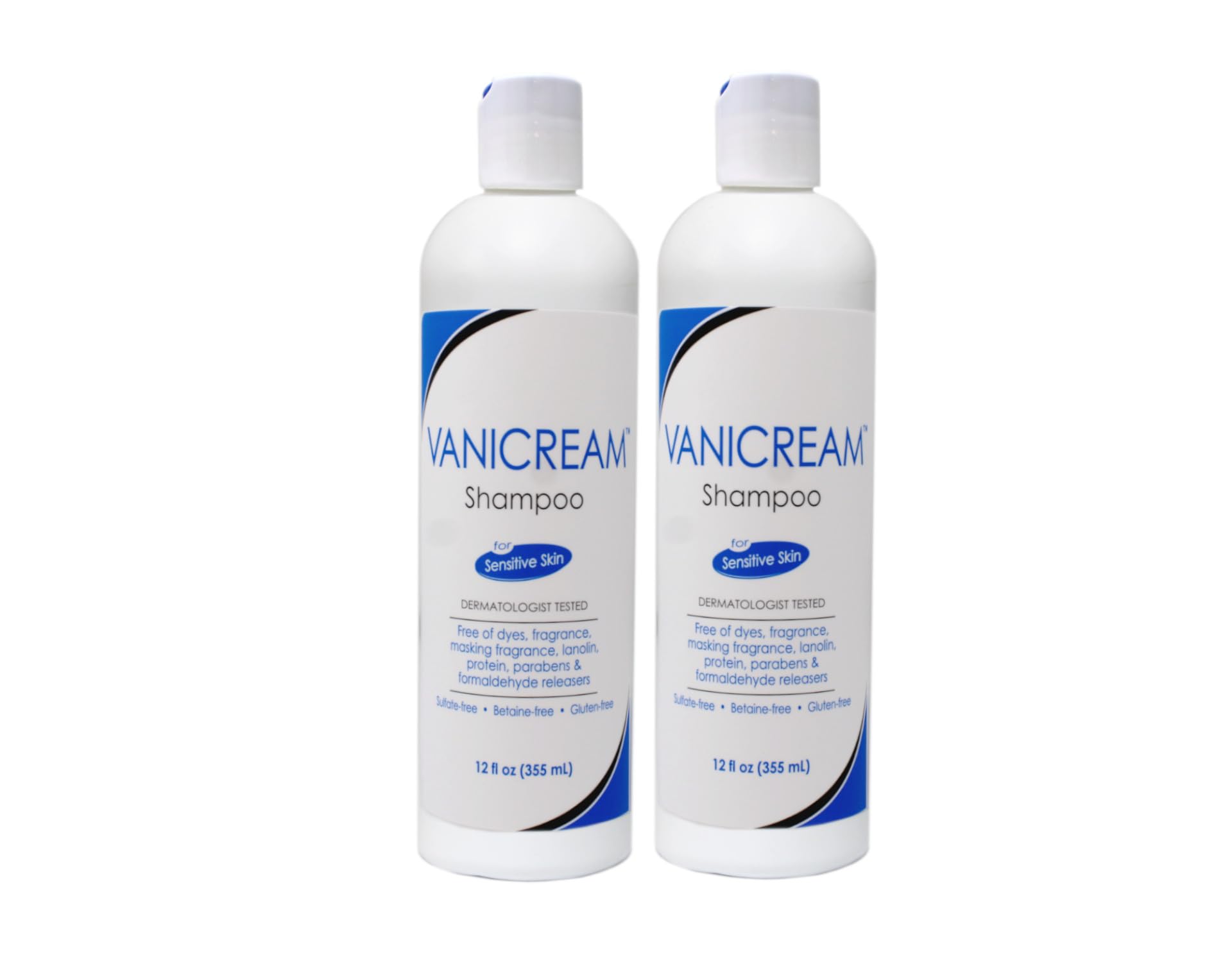 Vanicream shampooing pour peau sensible, bouteille de 355 ml, nettoyage en douceur sans irritations.