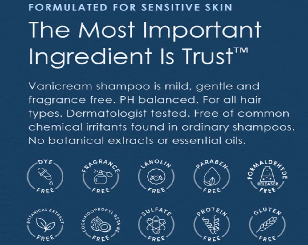 Vanicream Shampoing application sur cheveux, distribution facile et lavage doux.