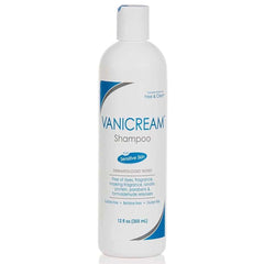 Vanicream Shampoing sans parfum sur la bouteille, soin doux pour peaux sensibles.