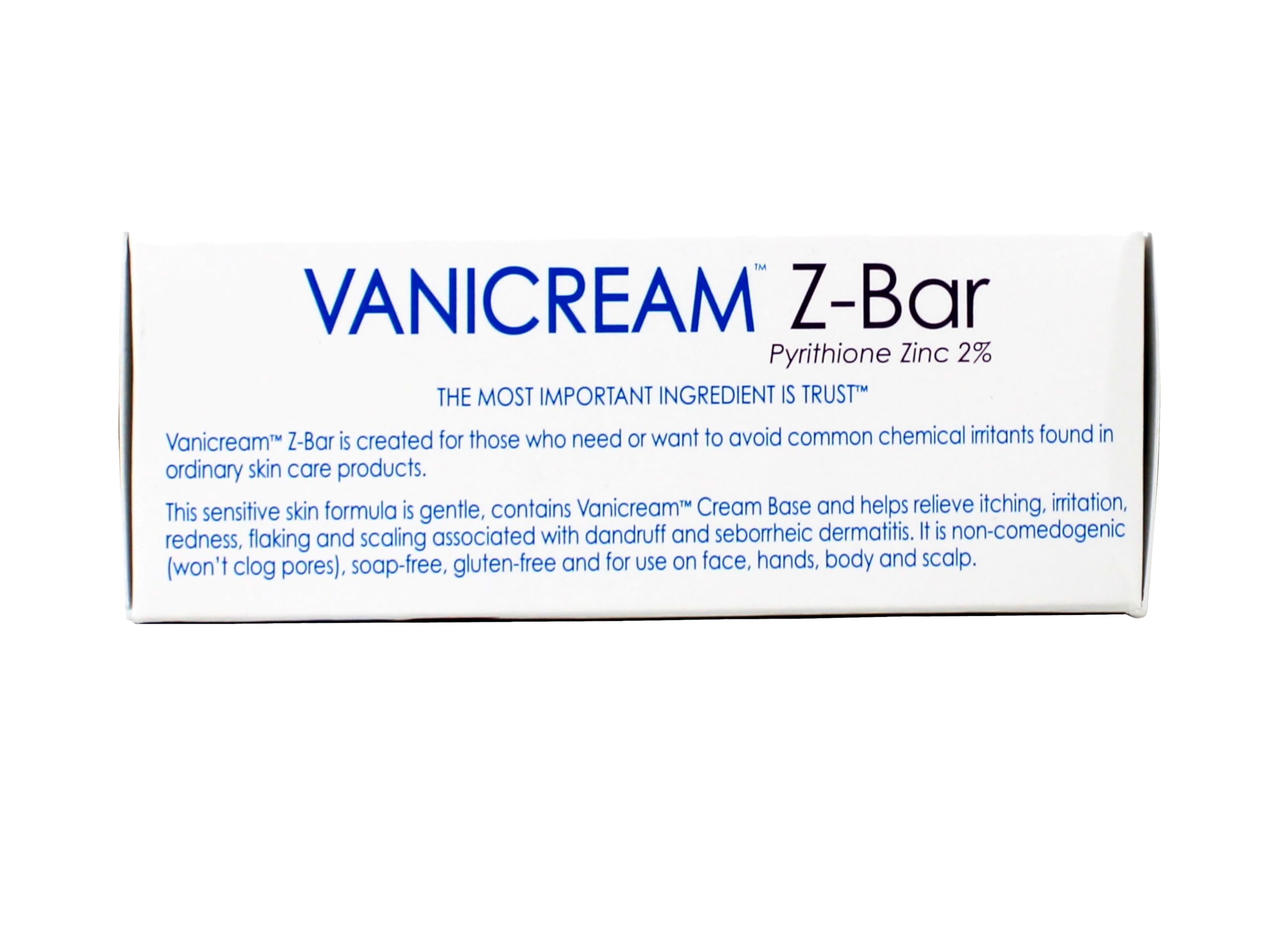 Vanicream Z-Bar pack de 4 barres, pratique et économique