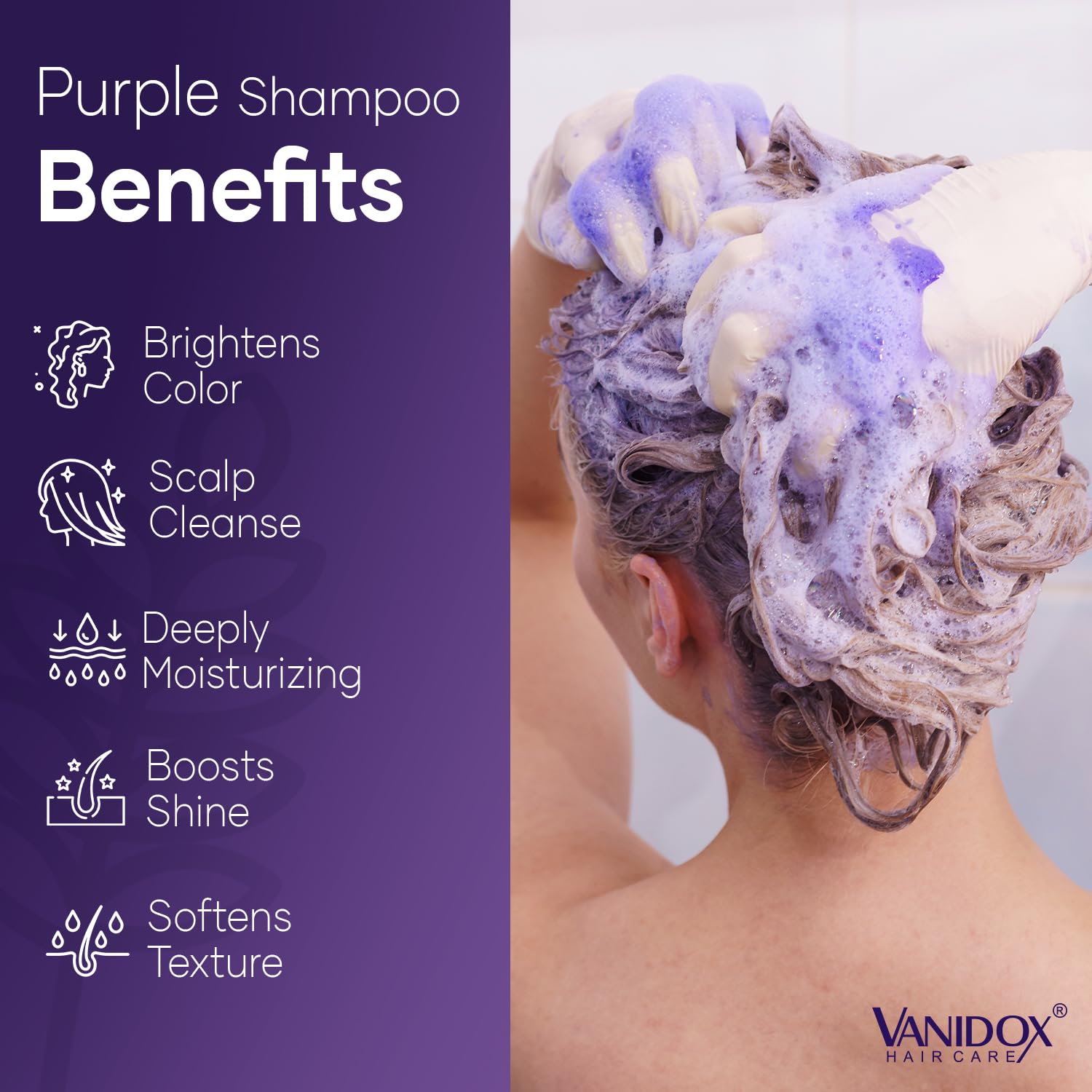 VANIDOX Pigment Violet – neutralise les reflets jaunâtres pour un gris frais.