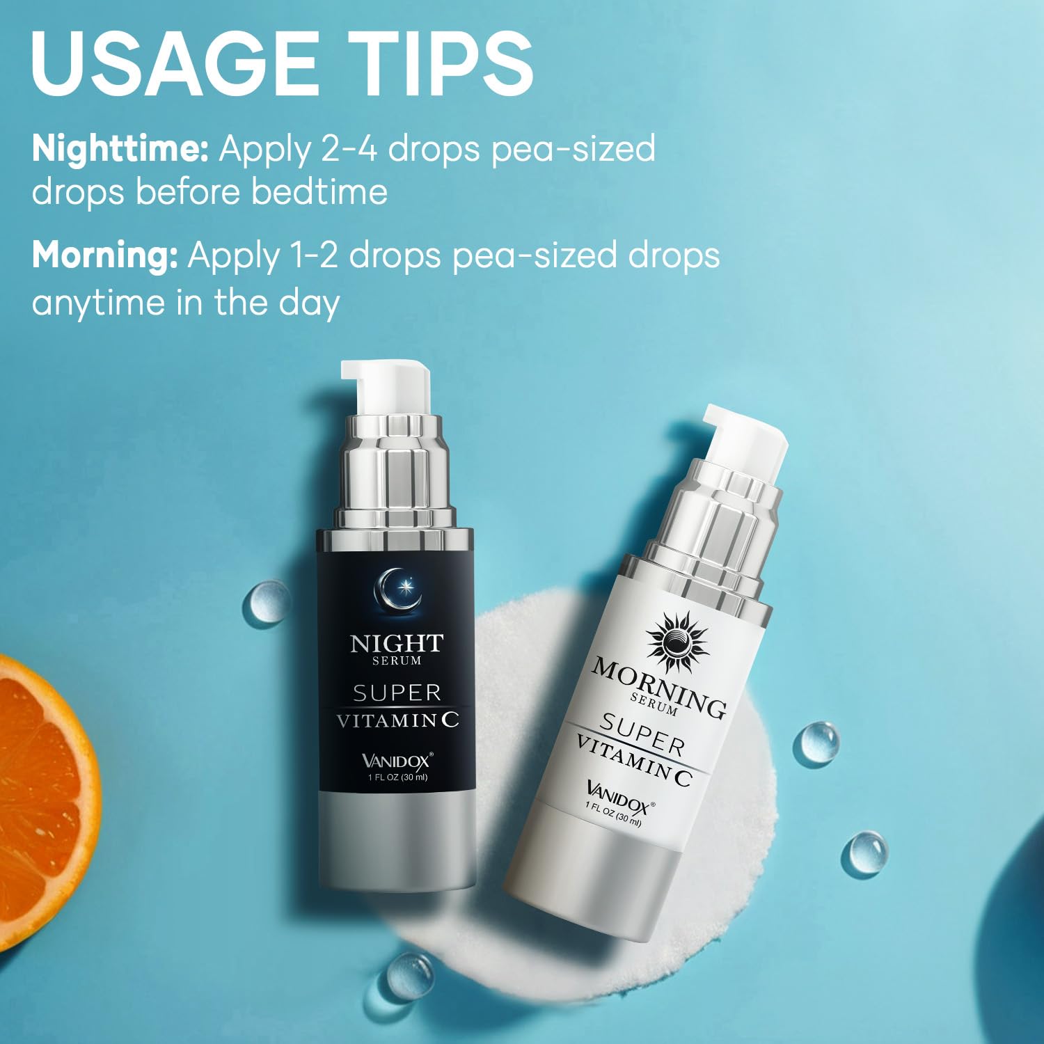 VANIDOX sérum vitamine C – emballage soigné, prêt à l’emploi.