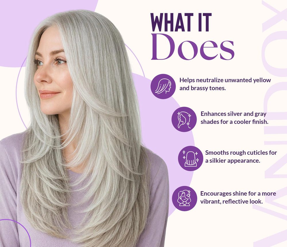 Texture crèmeuse du masque VANIDOX pour cheveux gris.