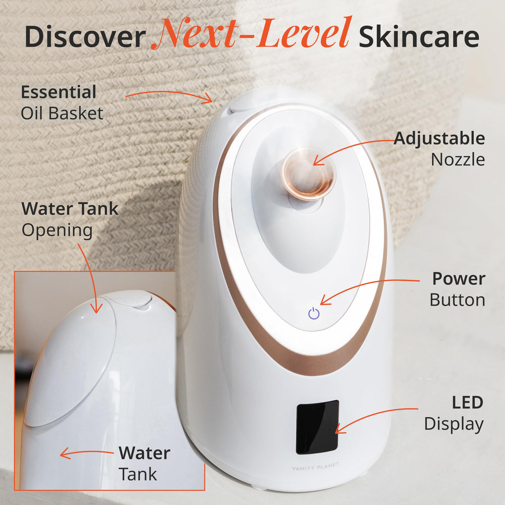 Senia Steamer Vanity Planet utilisation domestique simple et routine spa.