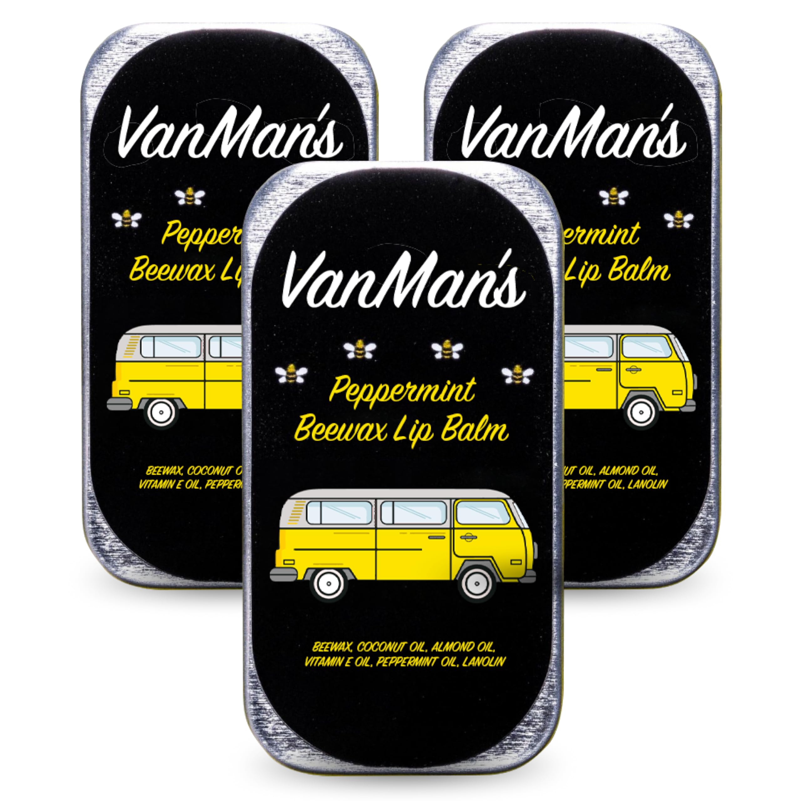 The VanMan baume lèvres menthe pack3 – texture douce et hydratante