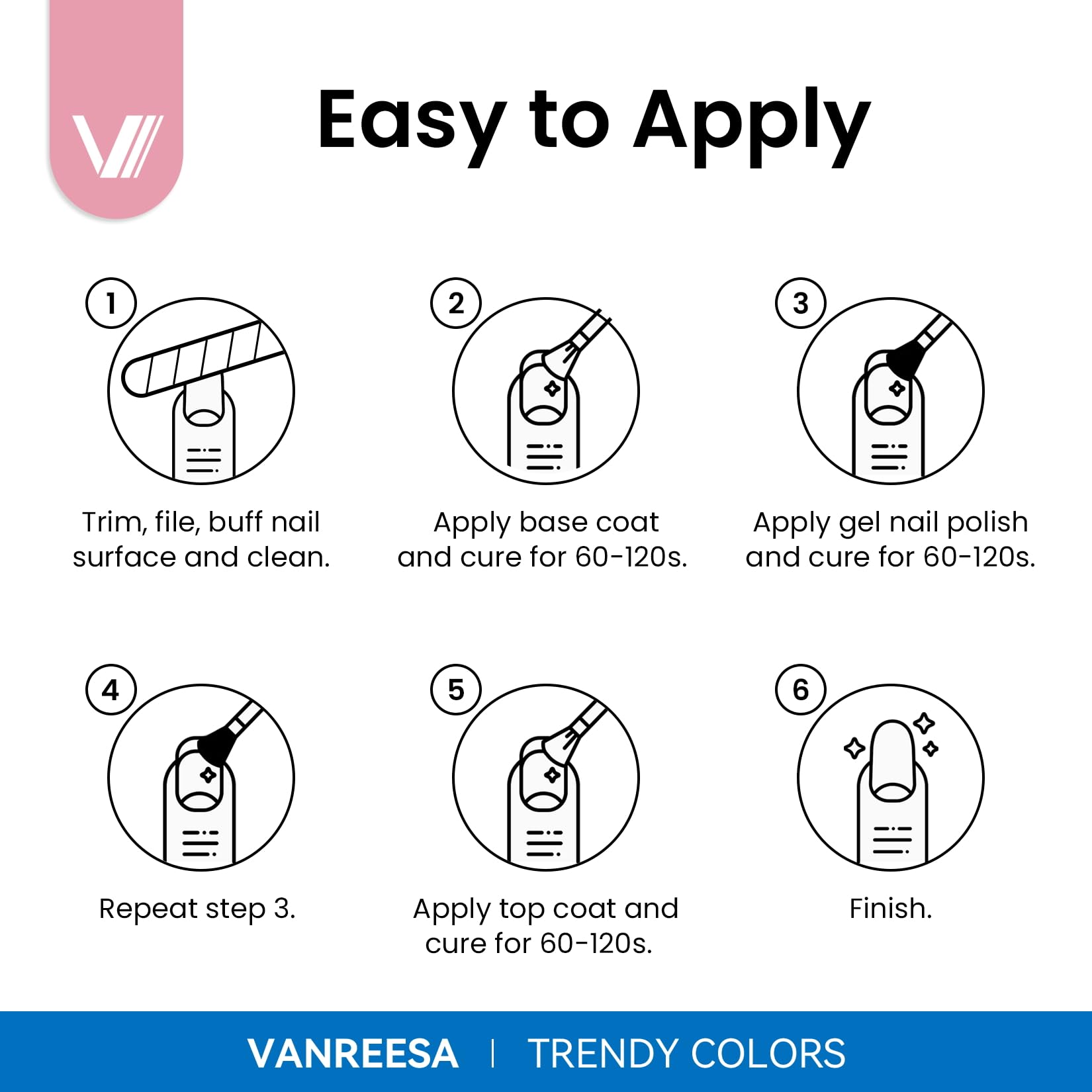 VANREESA guide-application-vernis-gel aide a une manucure soignee
