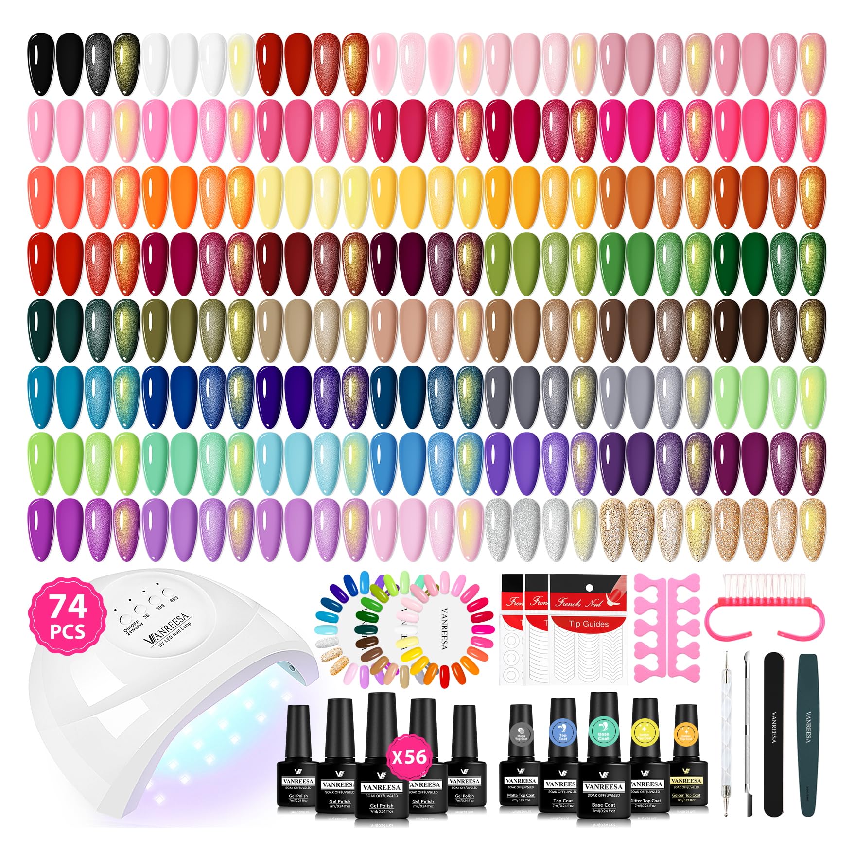 VANREESA kit vernis gel – palette de couleurs variées pour tous les styles.