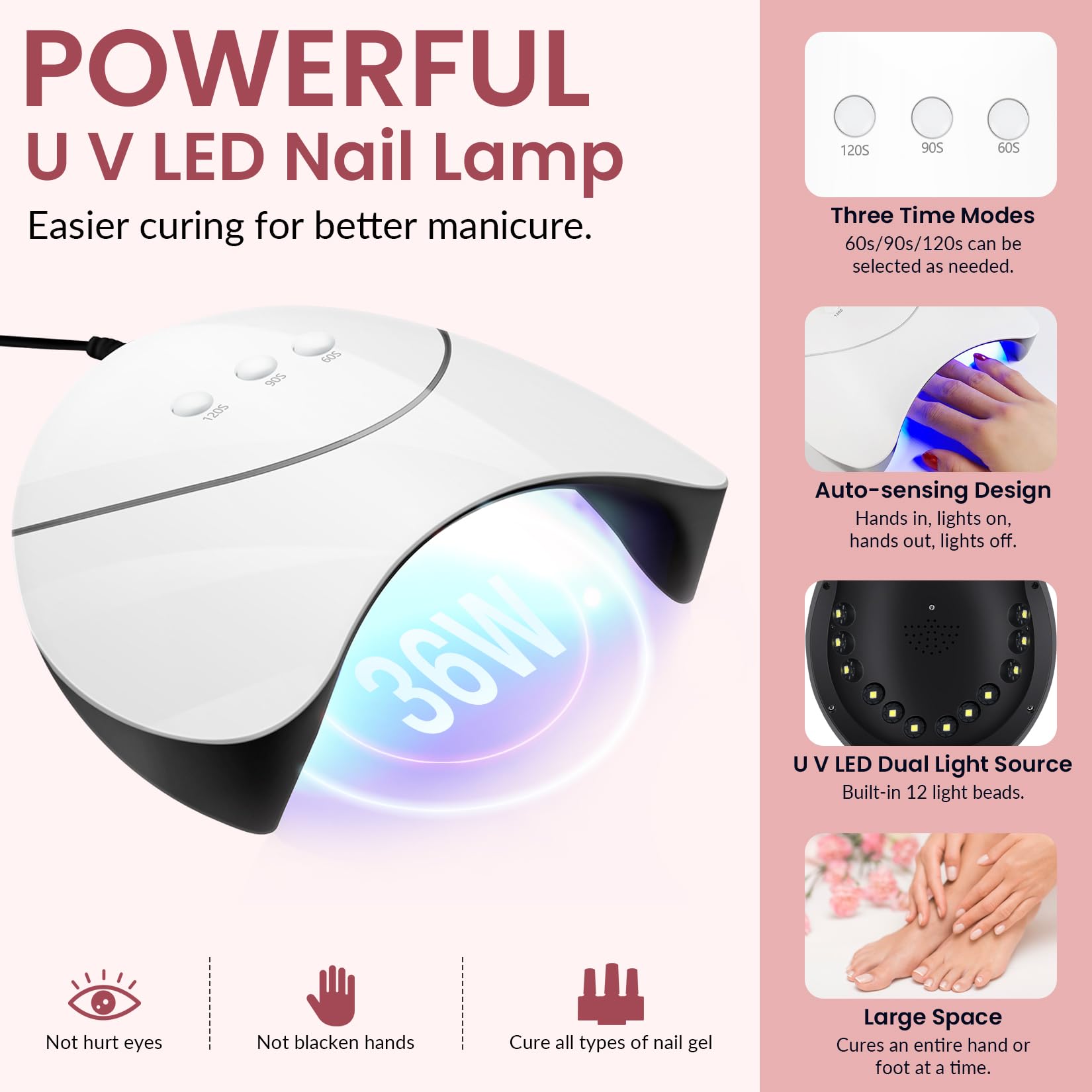 VANREESA lampe UV-LED avec capteur automatique pour une cure pratique.