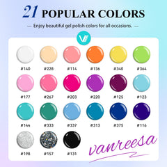 Palette VANREESA de 21 teintes pour créer toutes vos manucures.