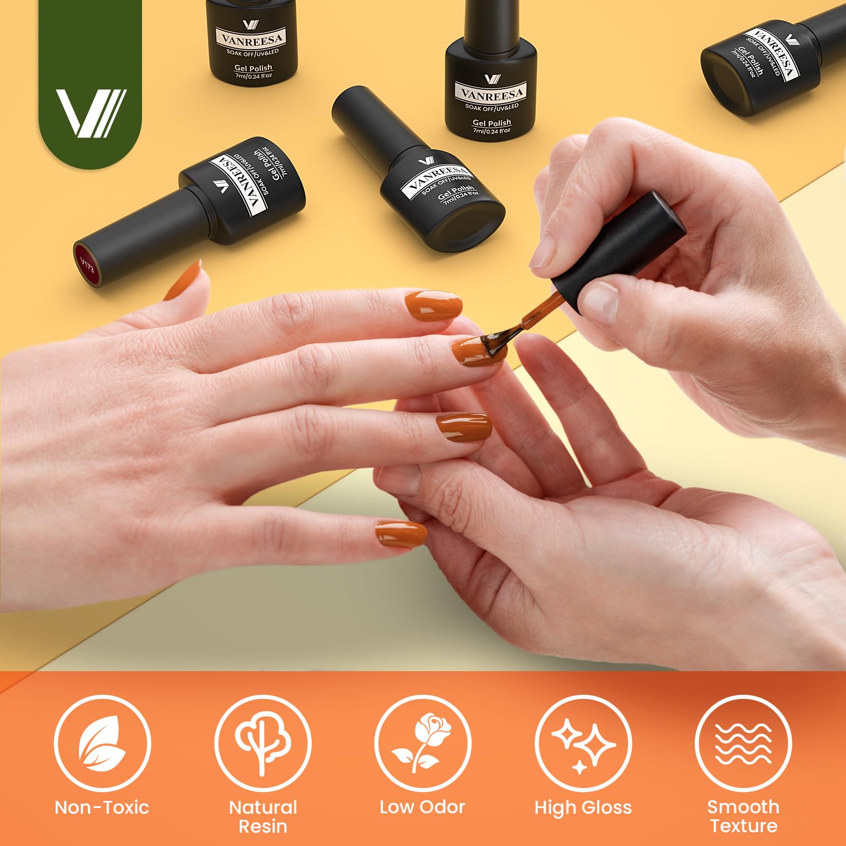 VANREESA vernis gel mate 7ml donne une finition moderne.