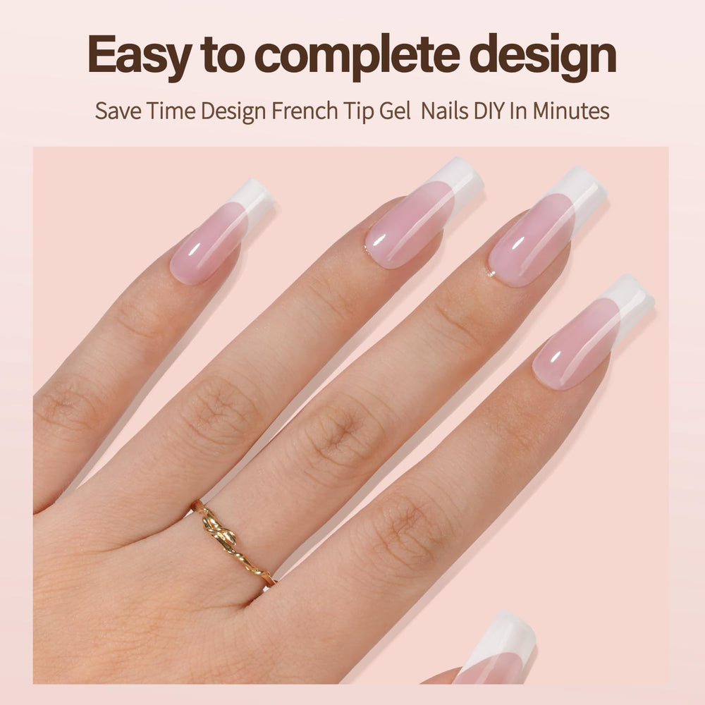 Embouts gel souples Vansiho s’adaptant au contour de l’ongle.