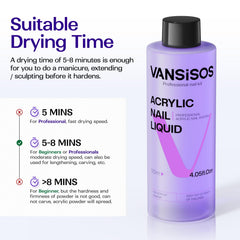 VANSISOS Application Ongles Lisse, finition fluide et durable