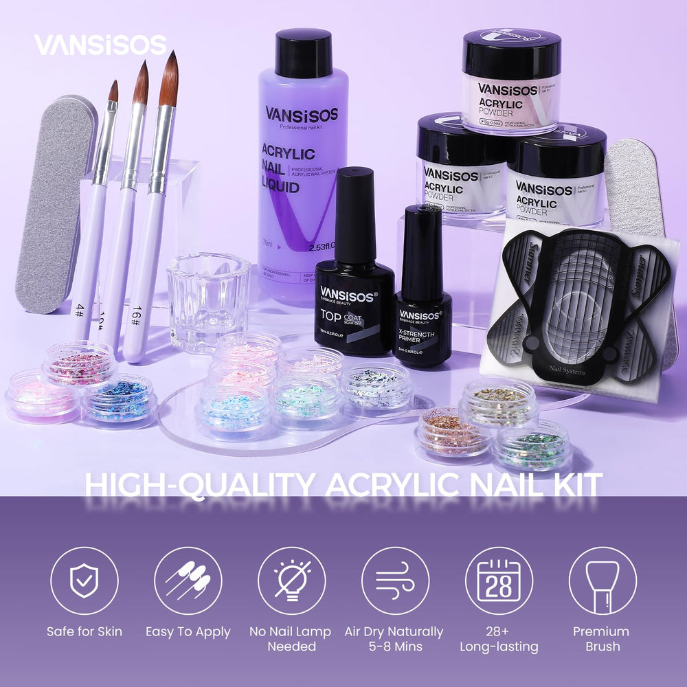 VANSISOS liquide acrylique 75 ml, mélange rapide sans lampe UV.
