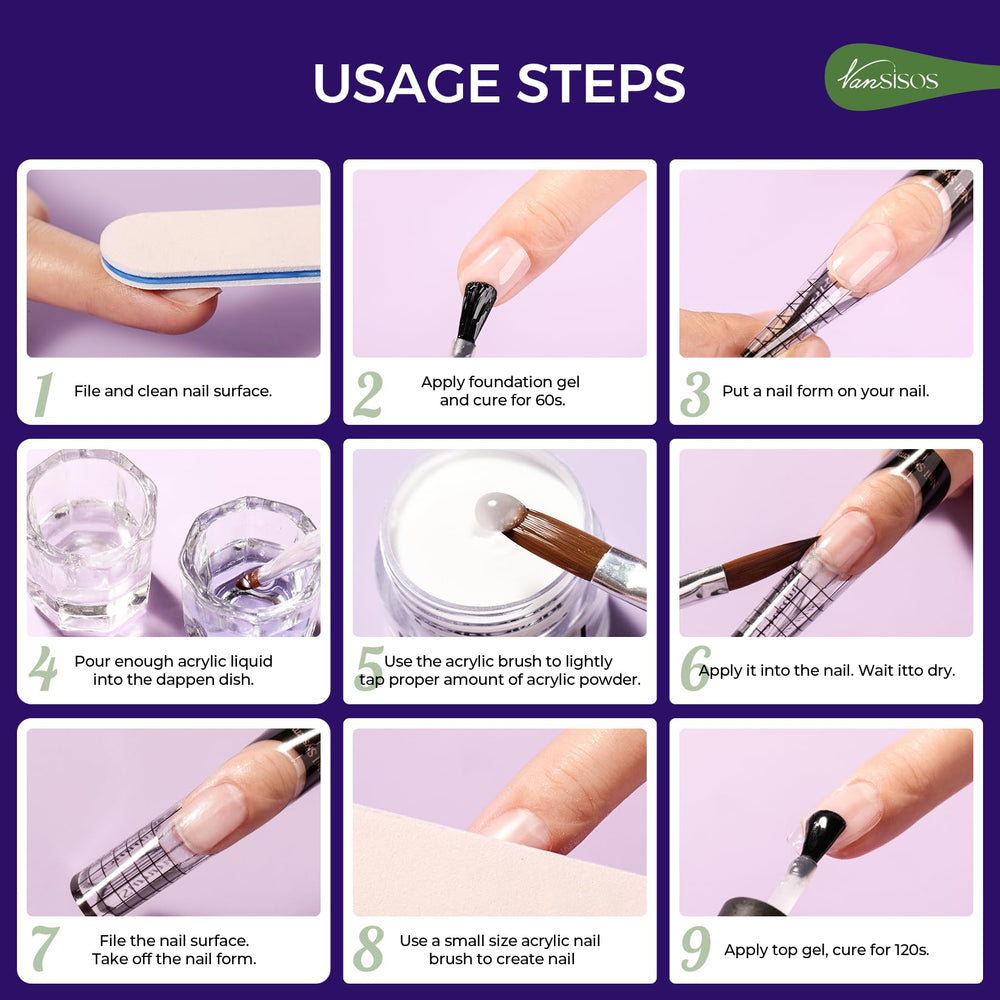 VANSISOS kit-utilisation domicile, parfait pour le DIY ongles.