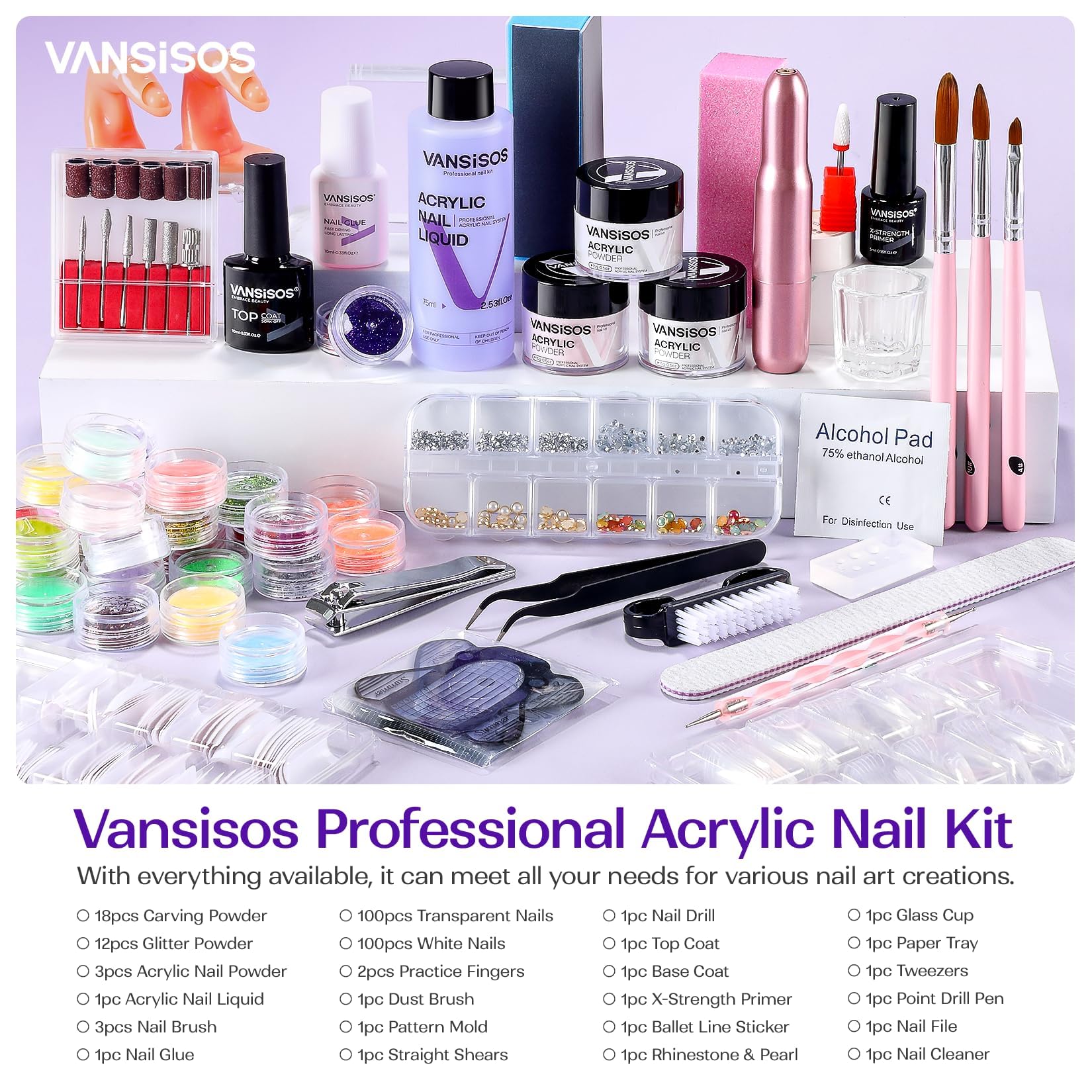 VANSISOS perceuse ongles électrique – outil polyvalent pour limage, façonnage et polissage.