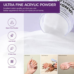Poudre acrylique claire non jaunissante pour surface lisse