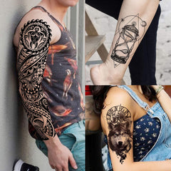 Tatouage temporaire VANTATY demi-bras pour tester un motif sans engagement.