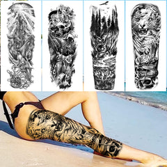 Tatouage VANTATY léopard-cobra-loup pour un style sauvage et moderne.