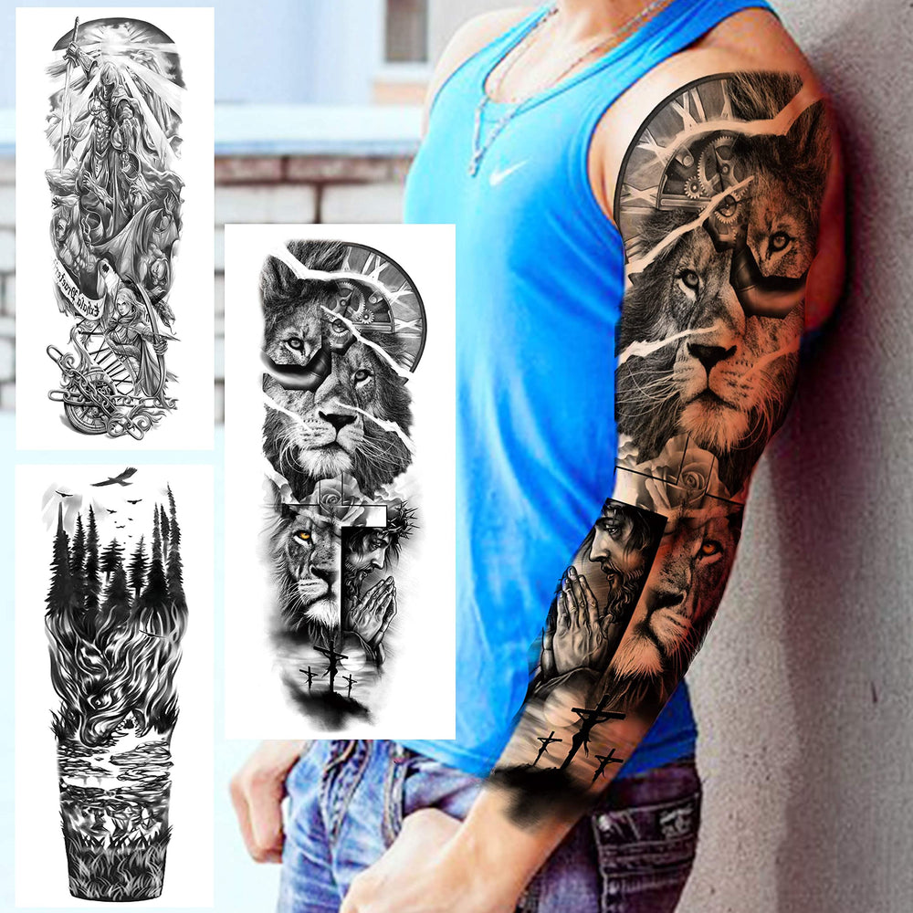 Tatouage temporaire VANTATY manche complète pour costume et fête.