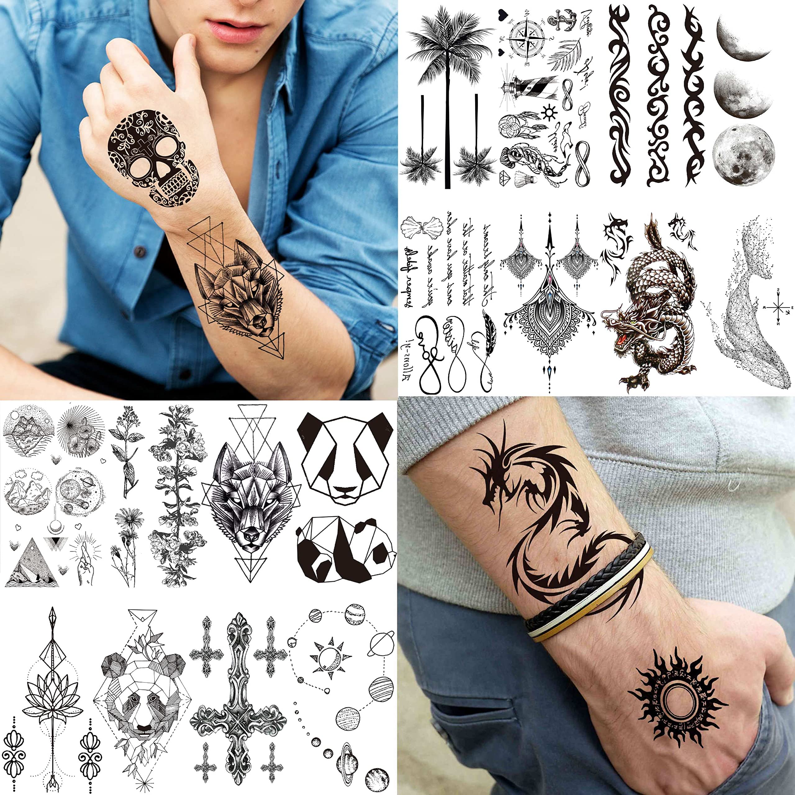 Tatouages VANTATY faciles à retirer avec huile bébé ou olive.
