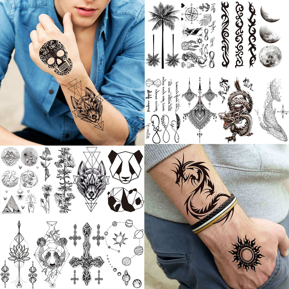 Tatouages VANTATY faciles à retirer avec huile bébé ou olive.