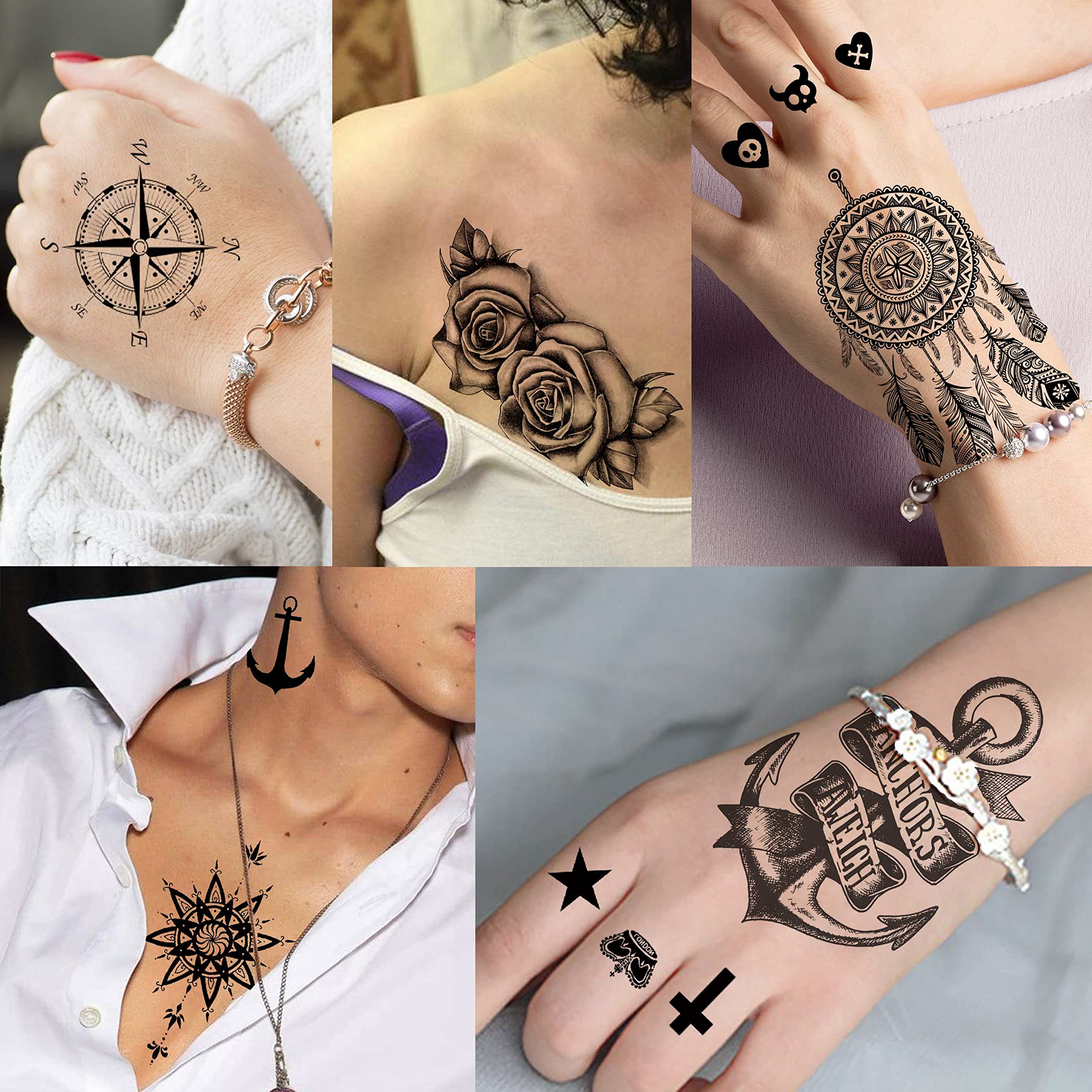Tatouages VANTATY petits formats adaptés au visage et au corps.