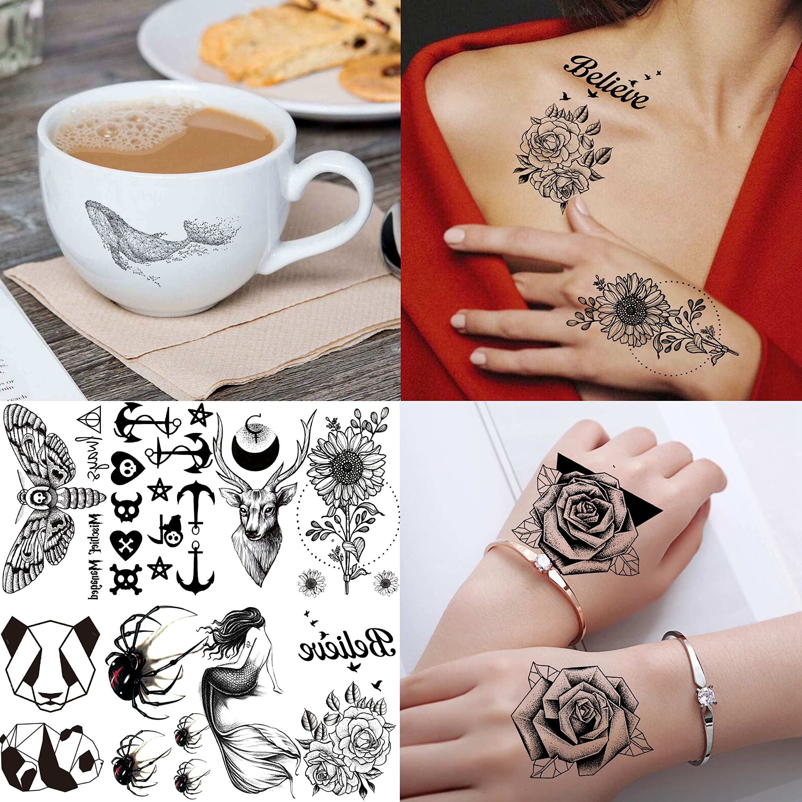 VANTATY tatouages adaptés pour fêtes et cadeaux.