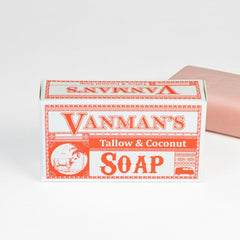 VanMan Savon huile de coco, mousse riche pour peau douce.