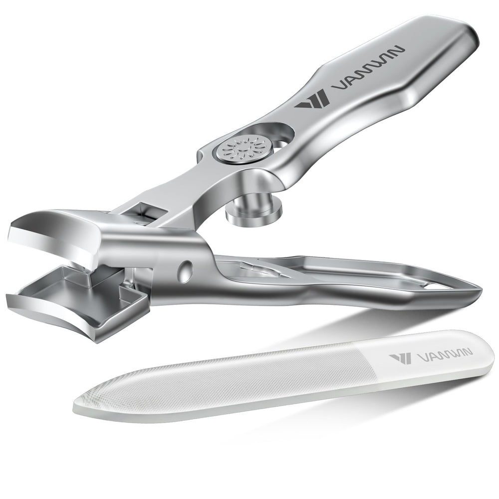 Ciseaux VANWIN avec ouverture large pour ongles épais et faciles à couper.