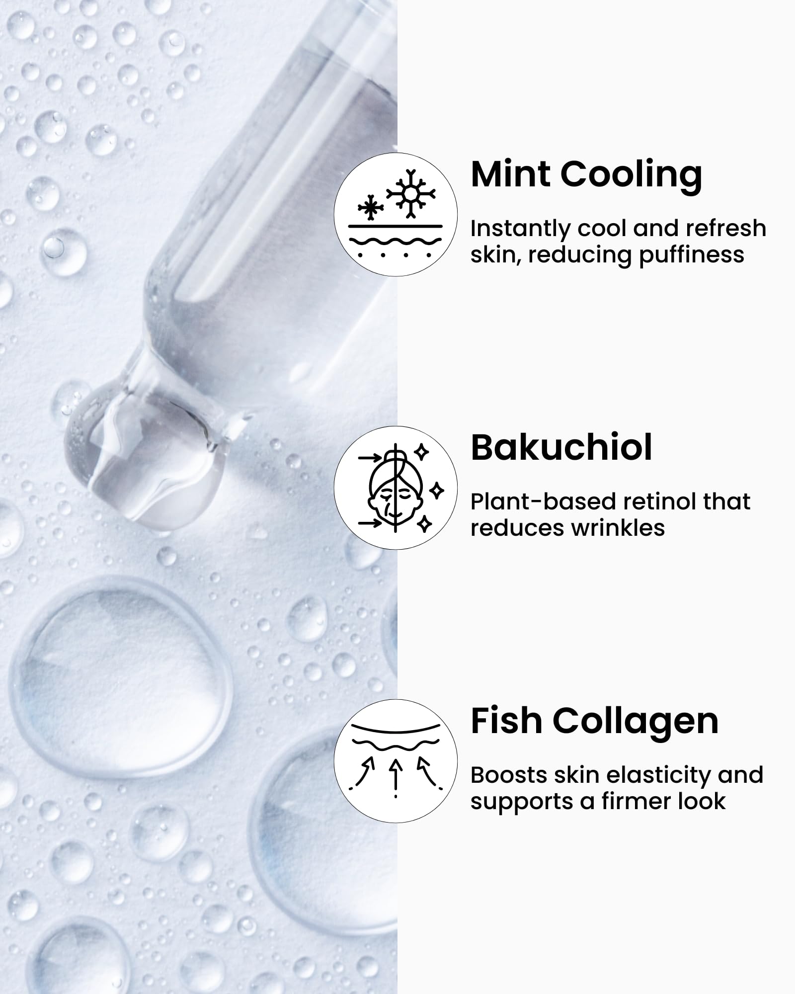 VAROL Ice Roll Serum bakuchiol — option végétale pour peau lisse.