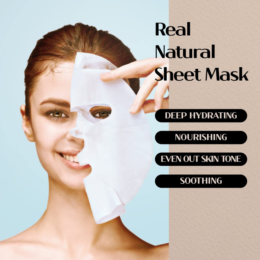 Masque Varuza Real Natural Sheet Mask végan, sans cruauté et sans OGM.