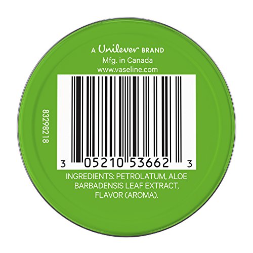 Baume Lèvres Vaseline Aloe en tin apaise irritations et réhydrate rapidement.