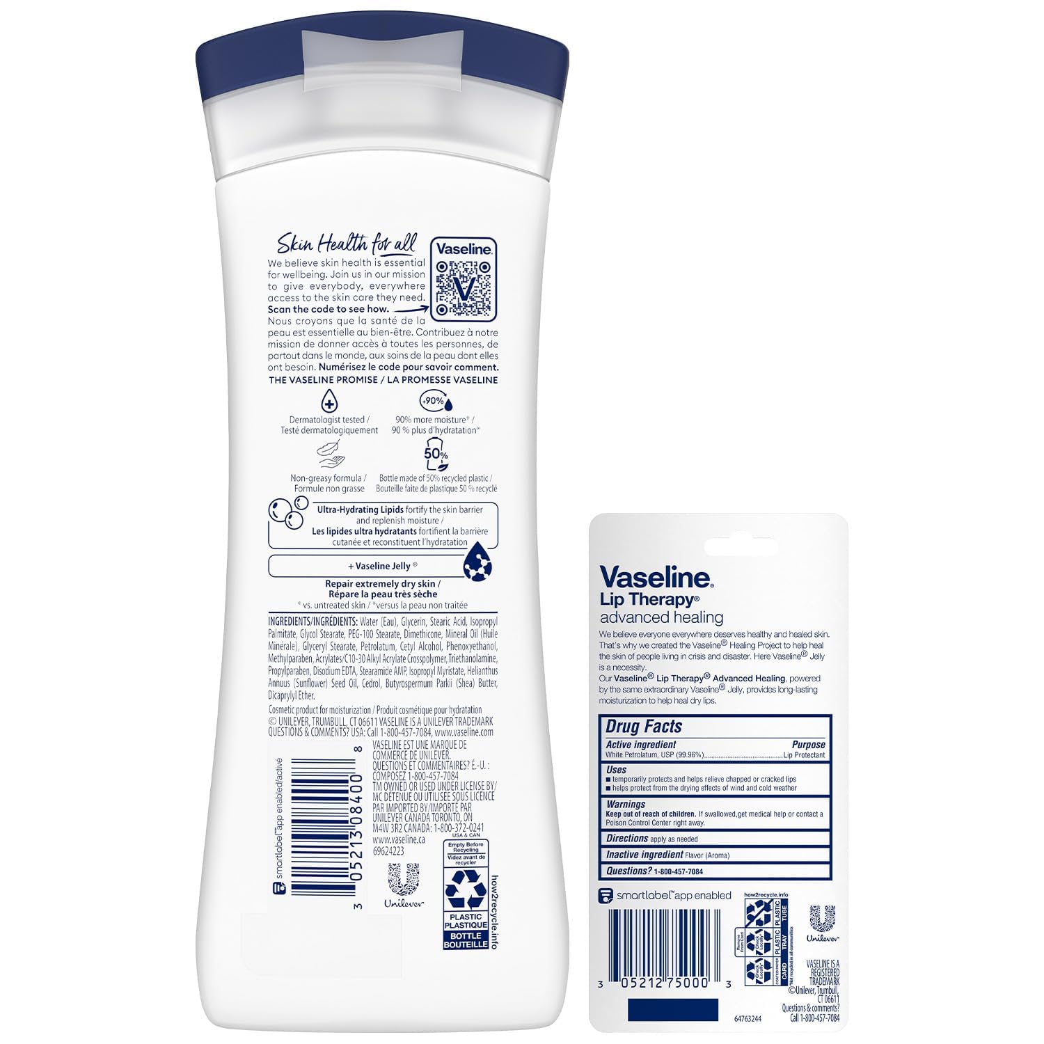 Baume Lèvres Vaseline tube de 10 ml, soulagement immédiat