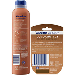 Coffret Vaseline Cocoa Radiant deux packs pour usage domestique et voyage