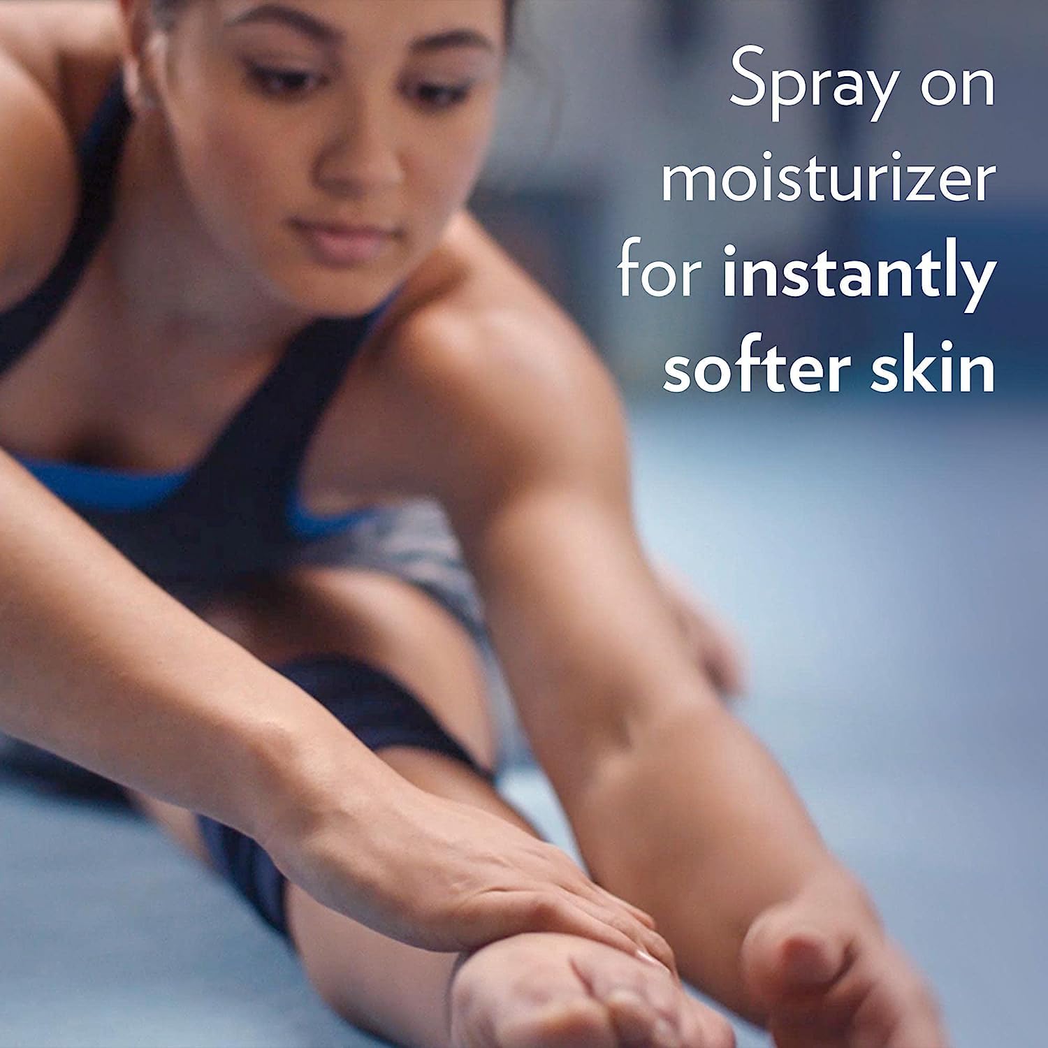 Texture lotion corporelle en spray Vaseline Cocoa Radiant sur peau