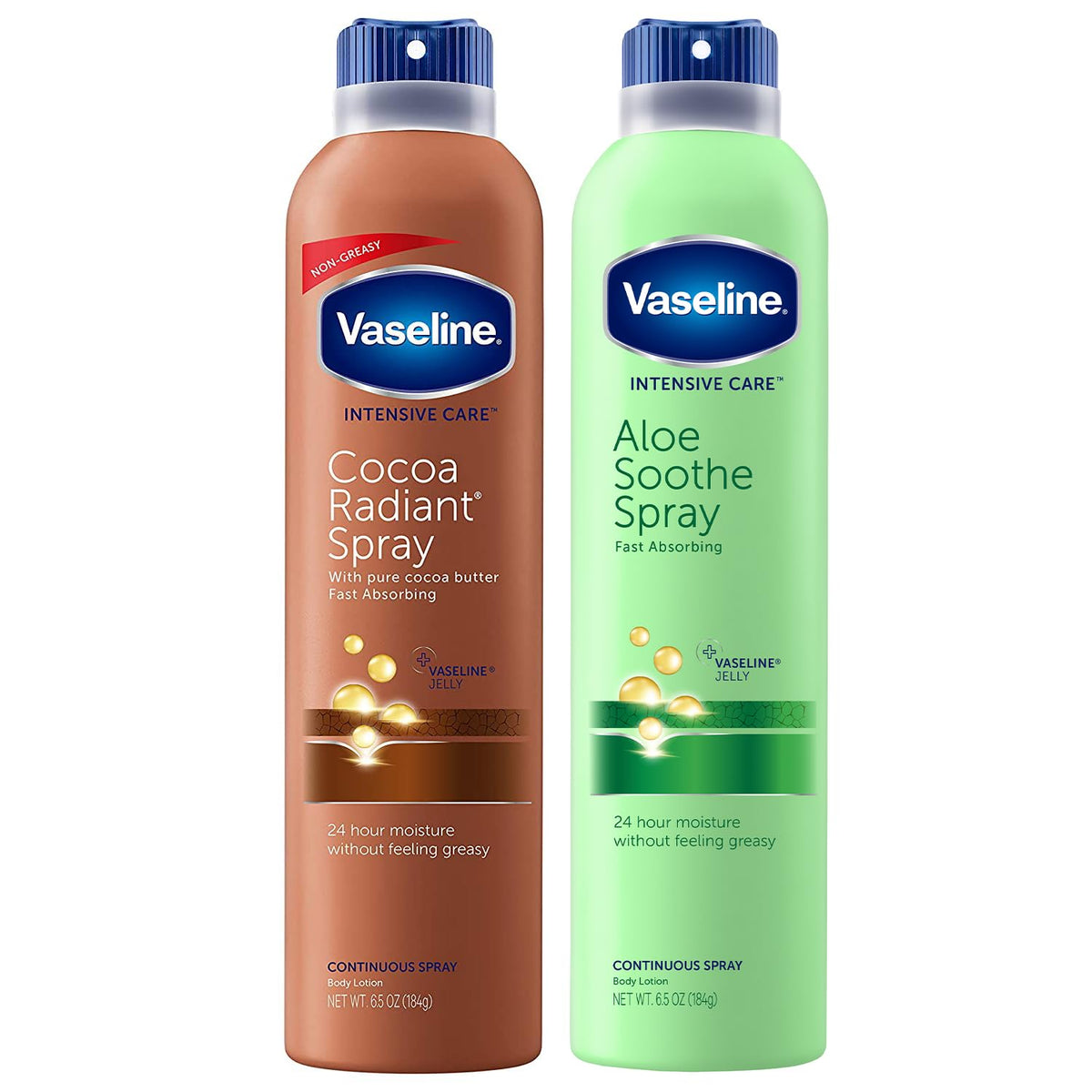 Vaseline Cocoa Radiant Spray, bouteille prête pour hydratation rapide après la douche