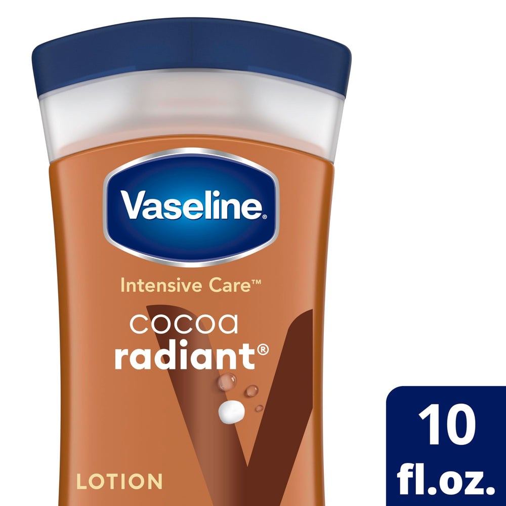 Vaseline Cocoa Radiant: usage quotidien pour peau douce et hydratée.
