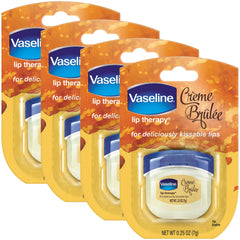 Vaseline Soin Lèvres Crème Brûlée Mini – emballage lot et protection des lèvres en déplacement.
