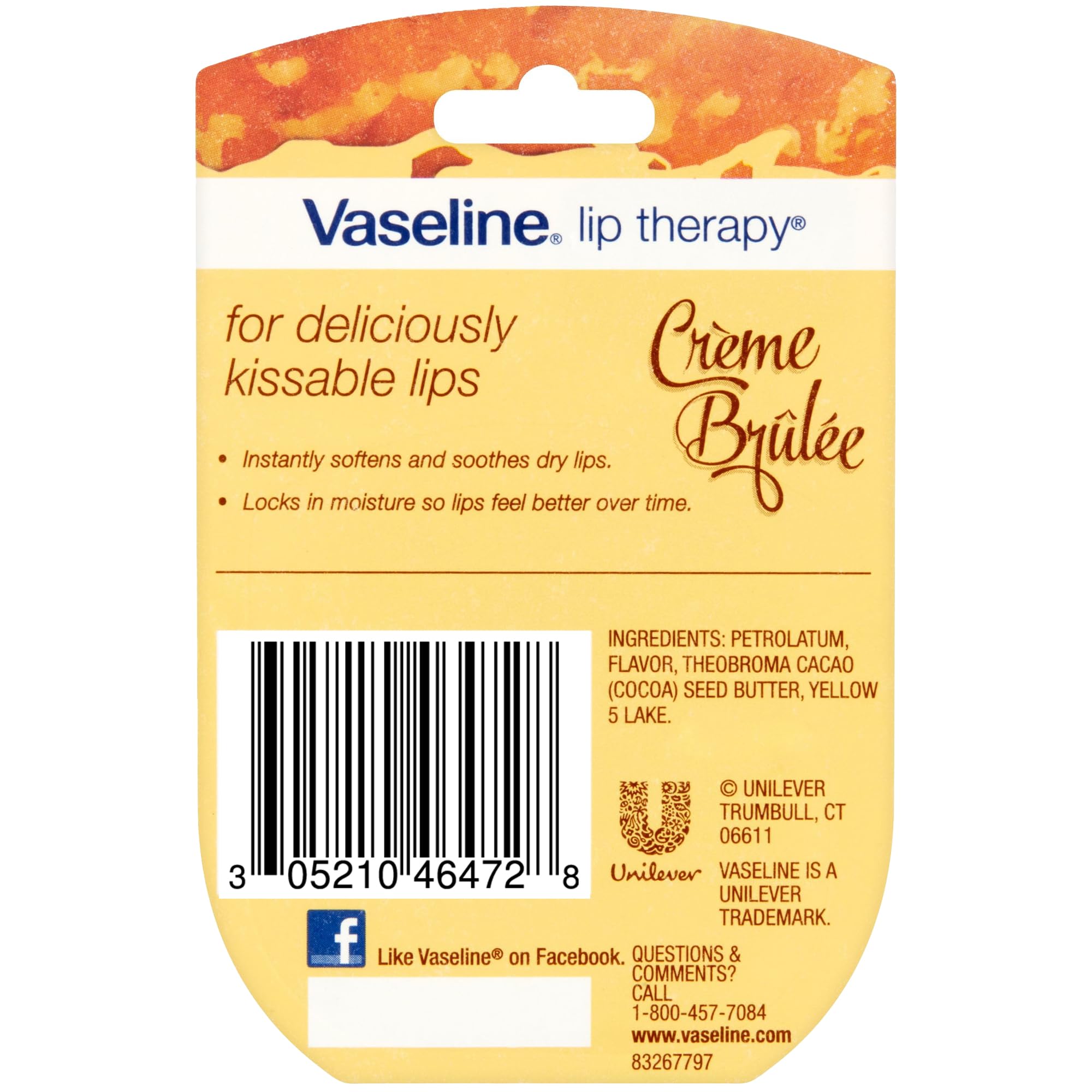 Vaseline Soin Lèvres Crème Brûlée Mini – format miniature idéal pour usage quotidien.