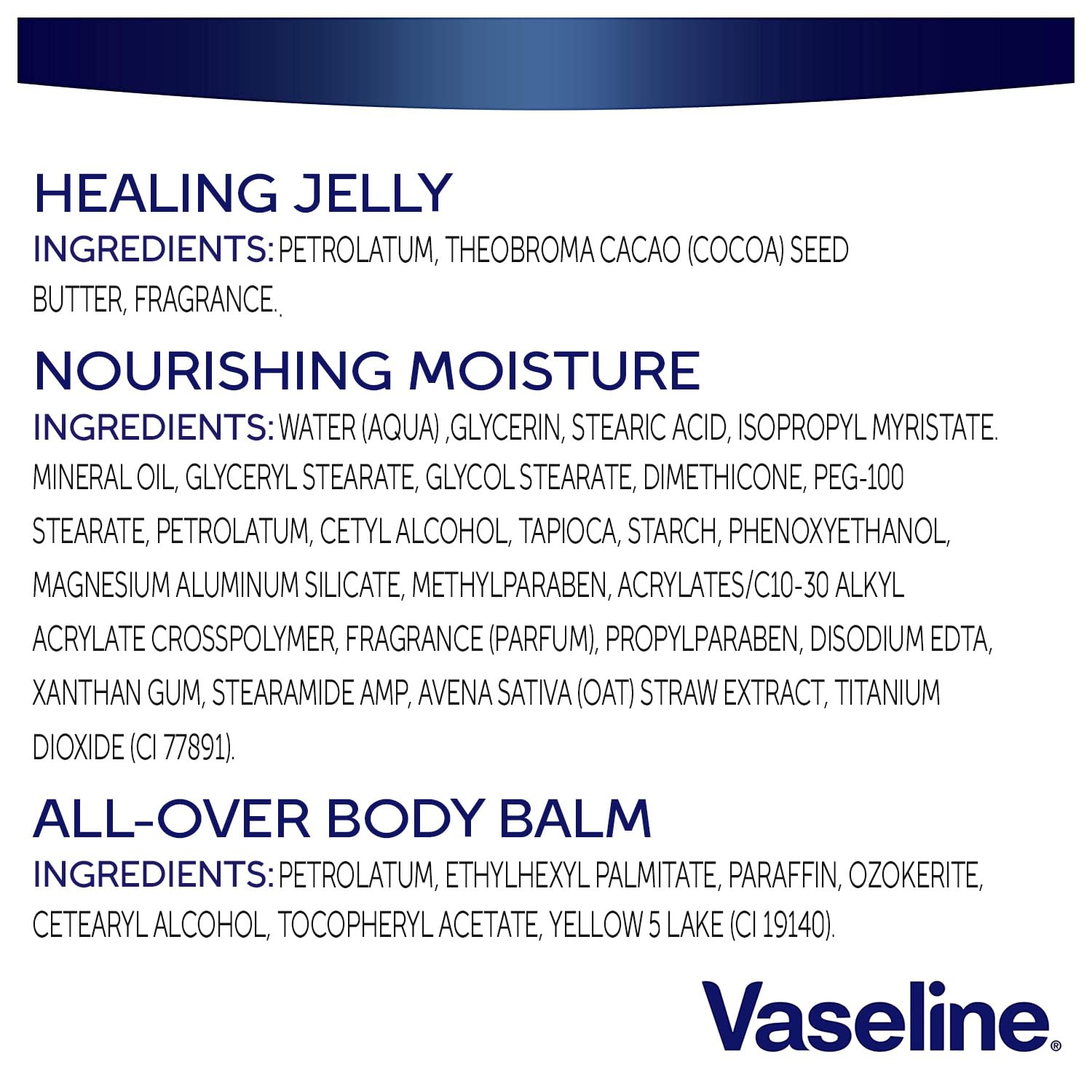 Affiche en salle de bain présentant Vaseline pour hydratation quotidienne.